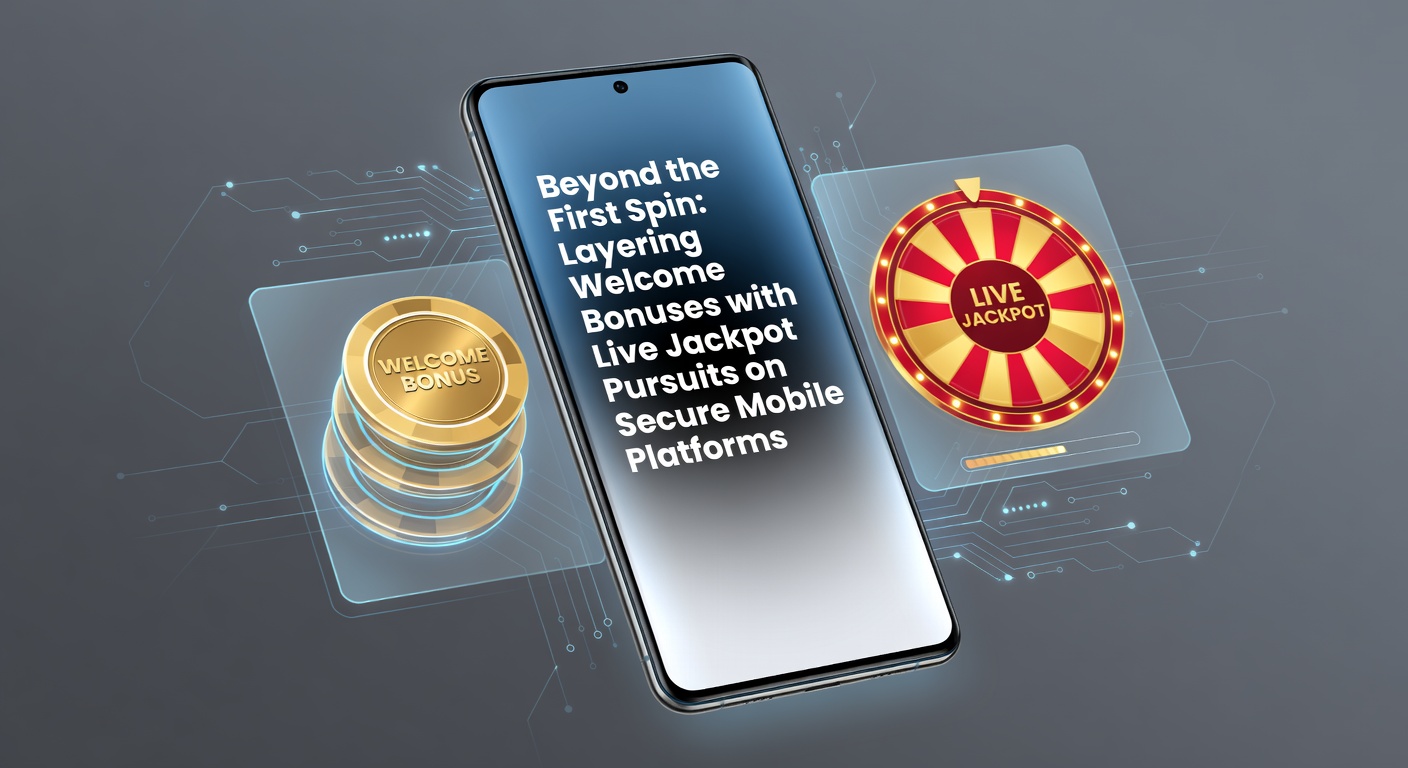 Mobilgerät zeigt Casino-App mit Willkommensbonus und blinkendem Live-Jackpot-Anzeiger auf sicherer Plattform