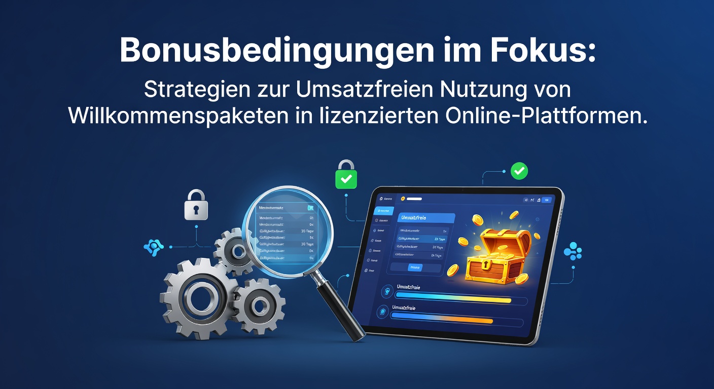 Darstellung eines Willkommensbonus mit detaillierten Bedingungen auf einem Tablet-Bildschirm in einer lizenzierten Online-Plattform