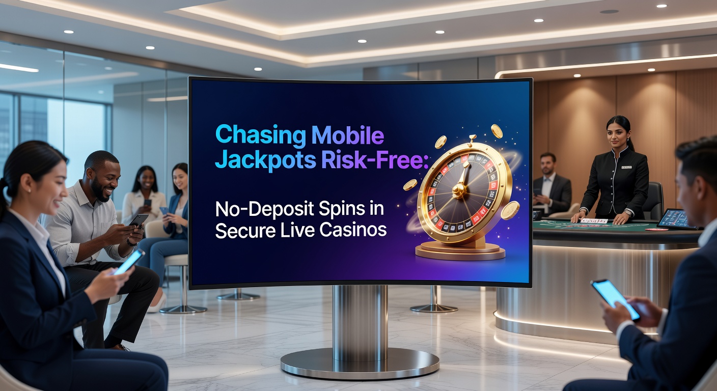 Smartphone mit laufendem Live-Casino-Jackpot und No-Deposit-Spin-Angeboten auf dem Bildschirm, umgeben von Sicherheitsikonen