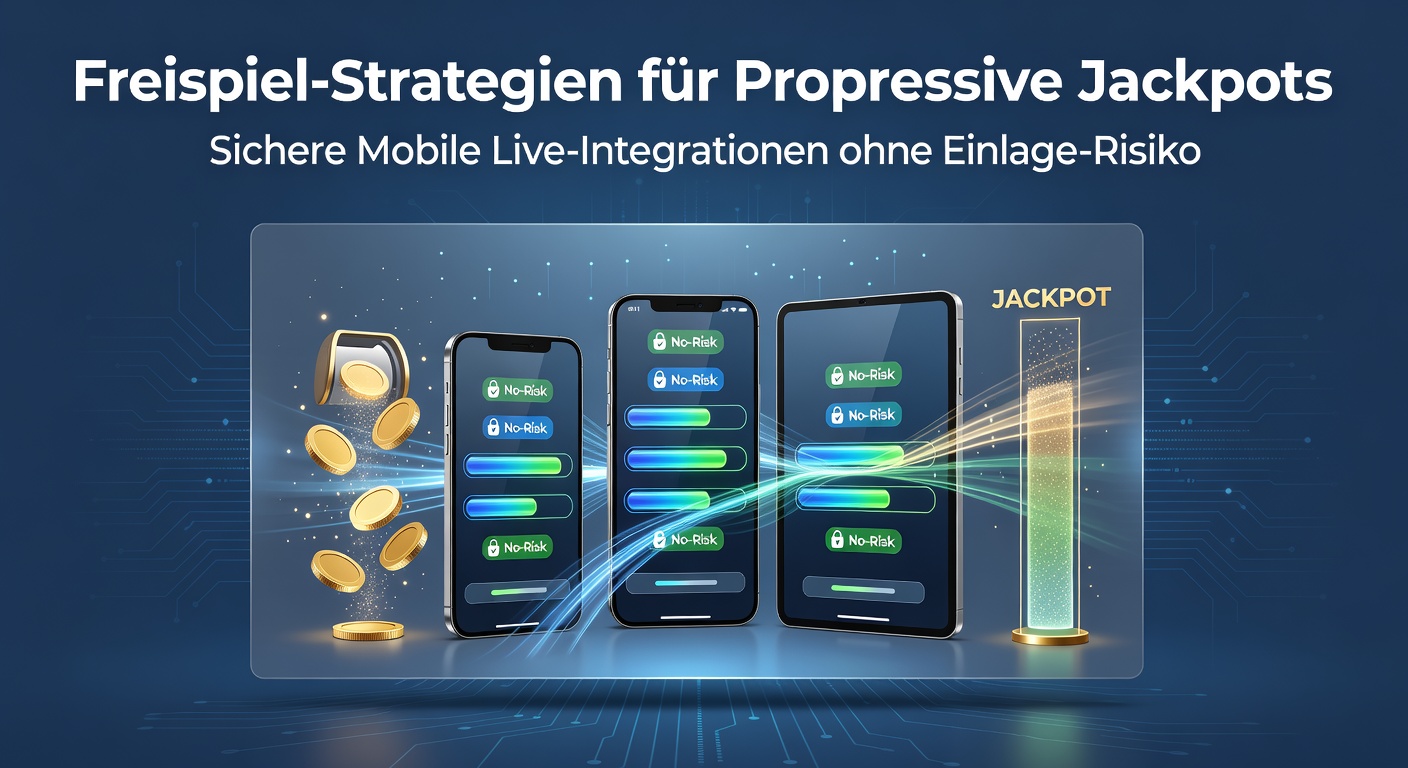 Smartphone mit progressivem Jackpot-Symbol und Freispiel-Anzeige auf einem sicheren Live-Casino-Bildschirm