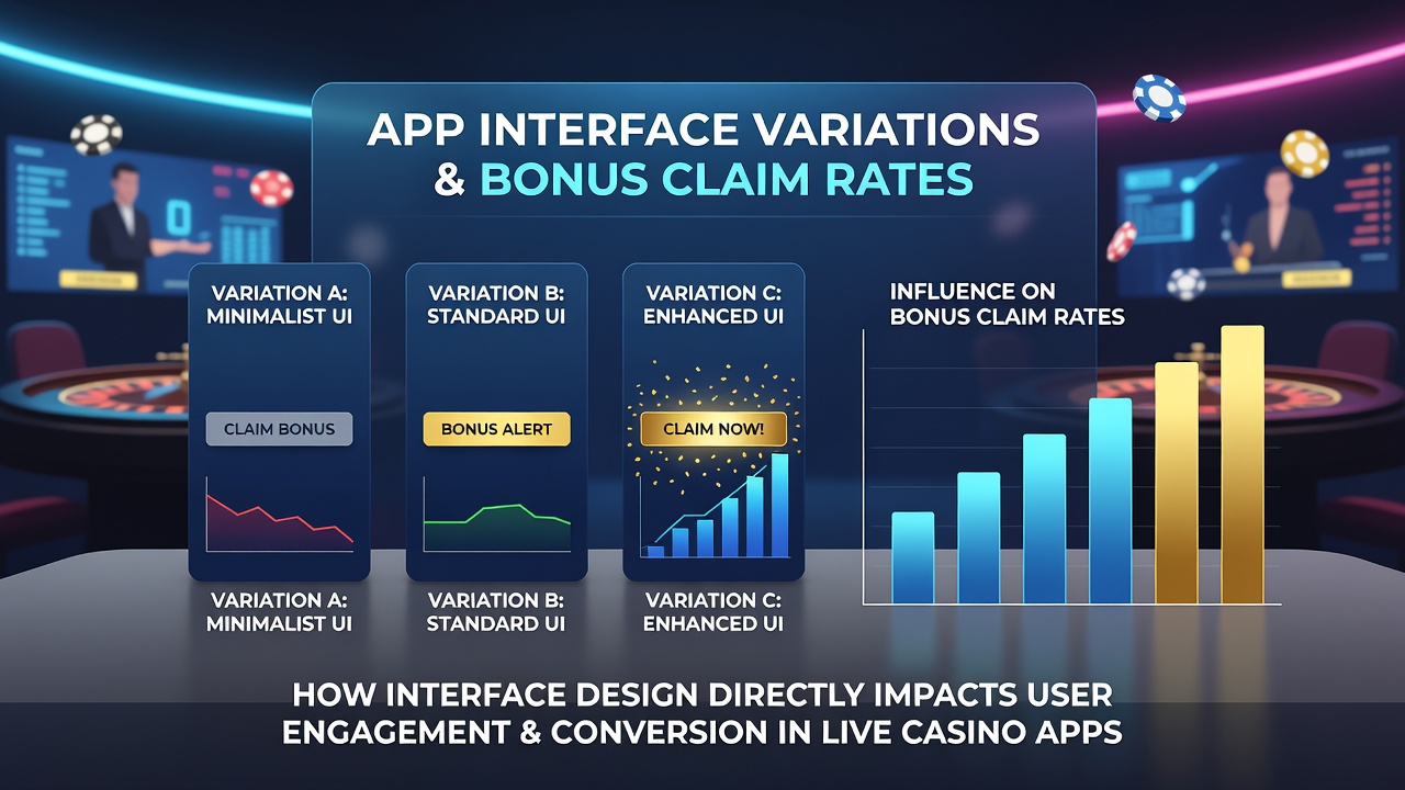 Vergleich von App-Oberflächen mit Fokus auf Bonus-Claim-Prozesse und Live-Dealer-Integrationen