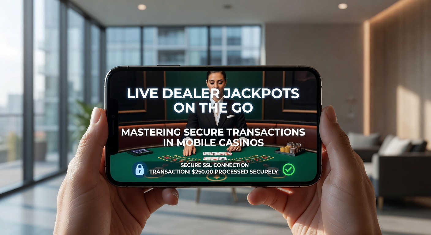 Smartphone mit Live-Dealer-Jackpot-Spiel und sicheren Zahlungsoptionen im Vordergrund, symbolisiert Mobilität und Sicherheit in Online-Casinos
