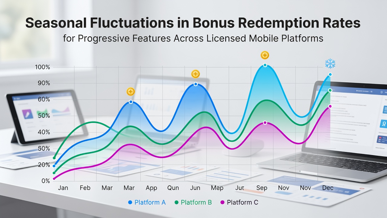 Grafik zu saisonalen Schwankungen bei Bonus-Einlösungen auf mobilen Casino-Plattformen