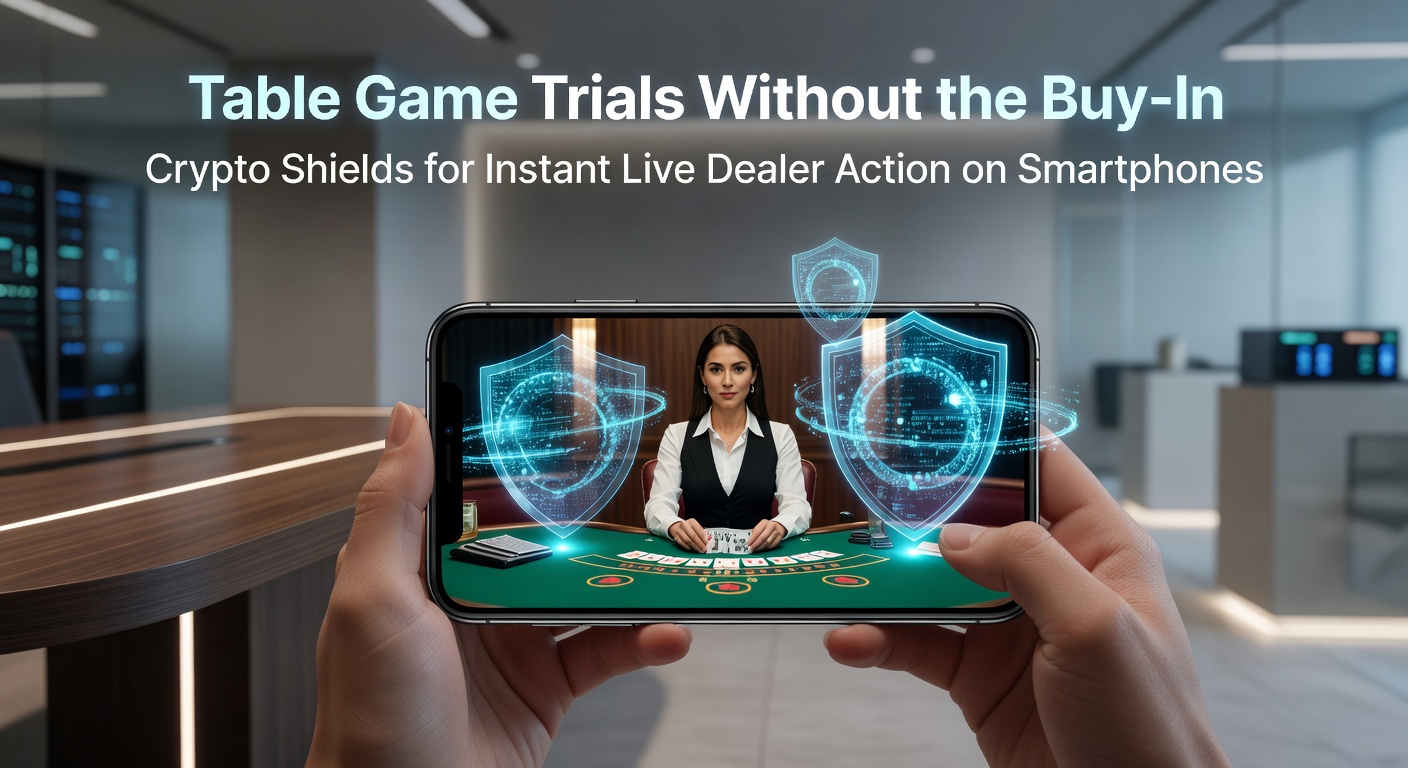 Live-Dealer am Blackjack-Tisch auf Smartphone-Bildschirm, mit Krypto-Wallet-Integration und Schutzikonen für sichere, risikofreie Proben