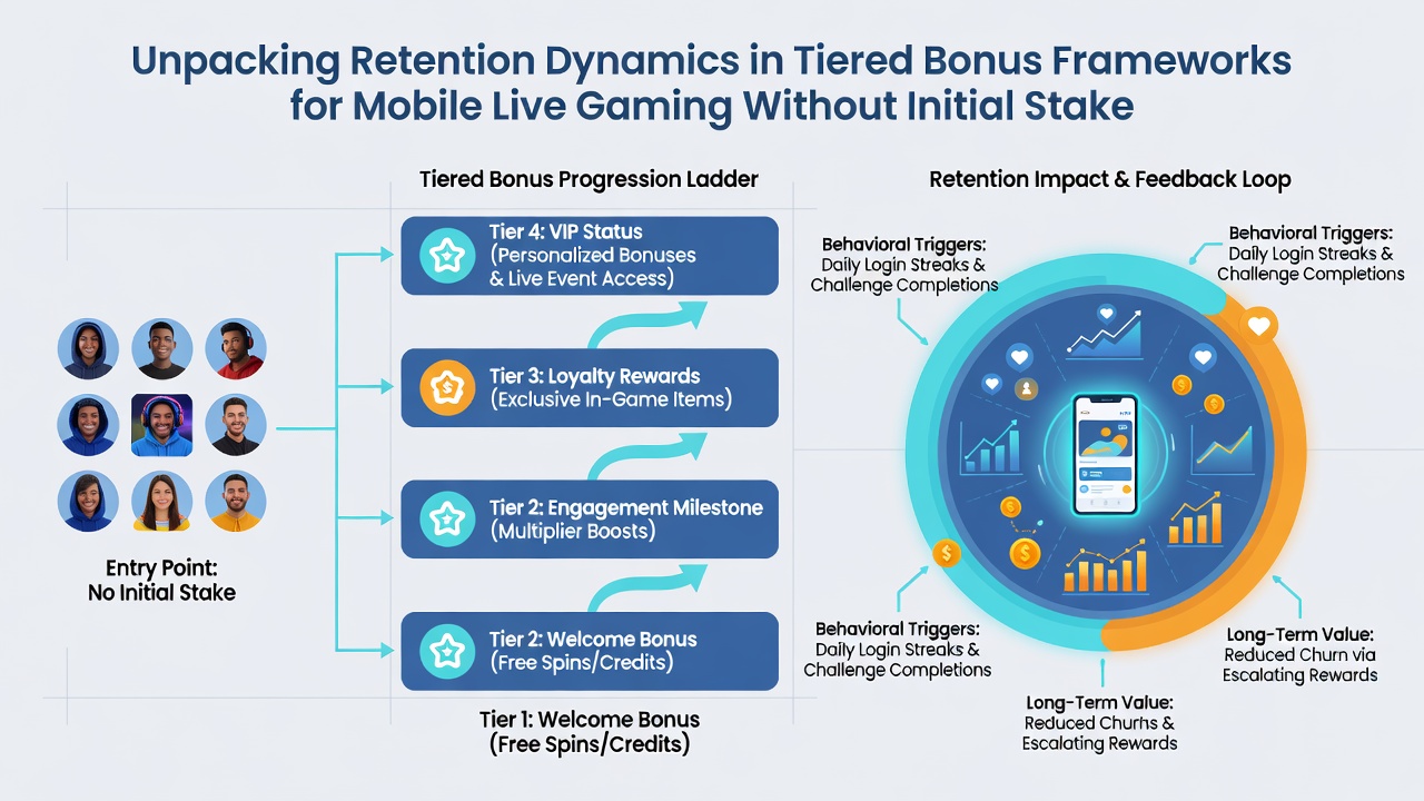 Darstellung von Retentionskurven in tiered Bonus-Frameworks für mobile Live-Games